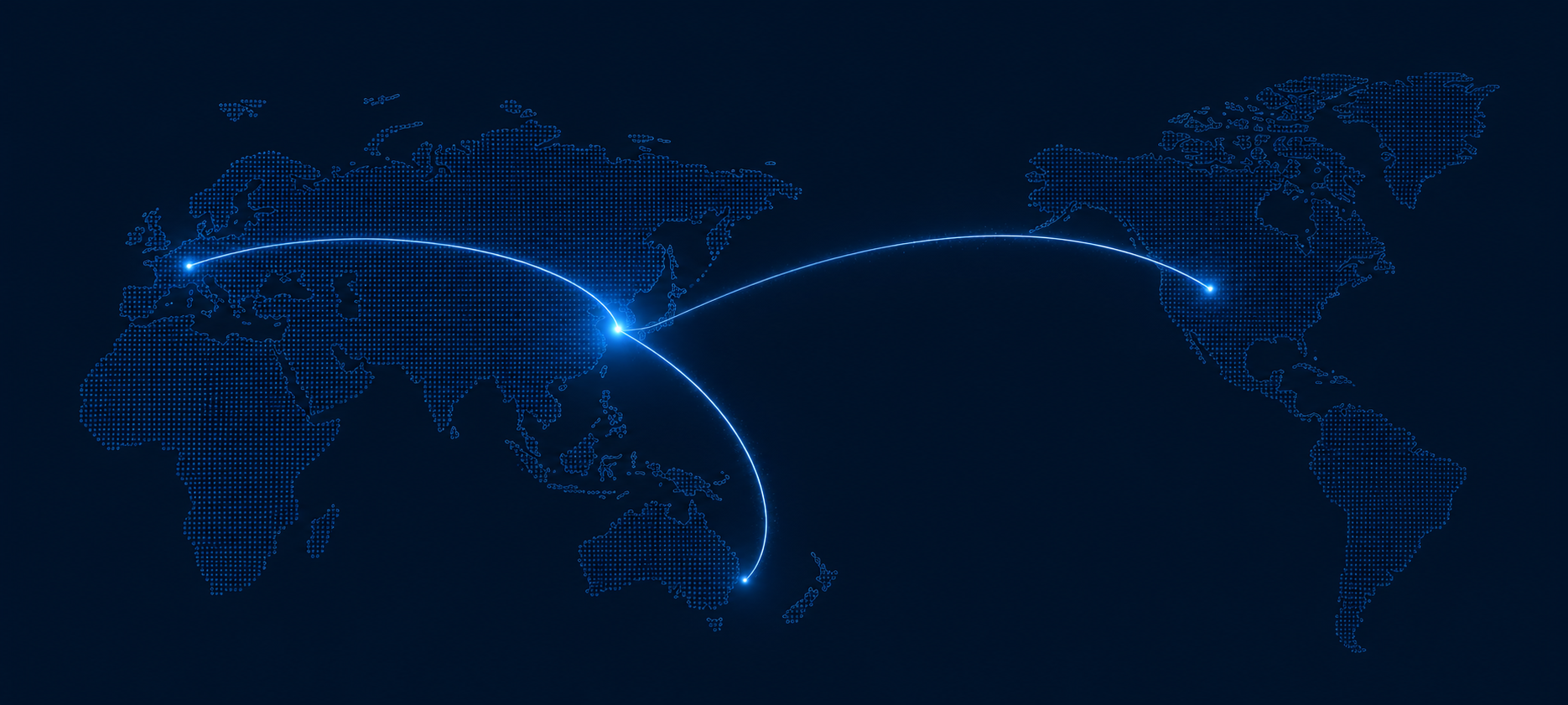 Illustrative China-origin route network